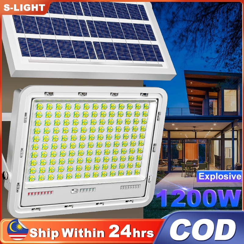 READY STOCK Solar Light 1200W Lampu Solar Outdoor Lighting Flood Light