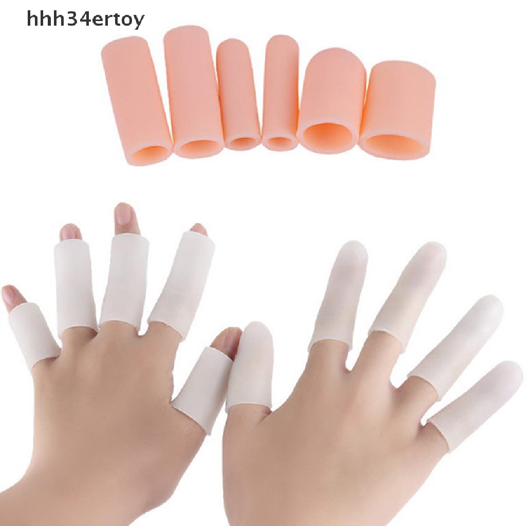 hhh34ertoy> 5pcs silicone gel tube bandage finger toe protector foot pain relief feet care well