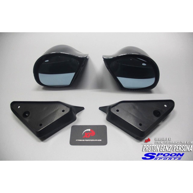 ORIGINAL READY STOCK SPOON SPORT SIDE MIRROR SET CARBON BLUE MIRROR