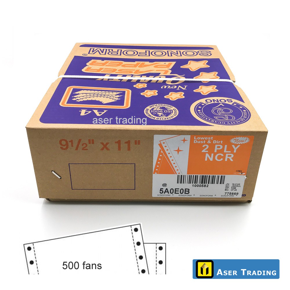SONOFORM COMPUTER FORM 2 PLY NCR (500FANS) Shopee Malaysia
