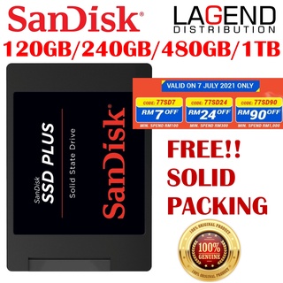 SANDISK SSD PLUS / ULTRA 3D 1TB / 480GB / 240GB / 120GB 2.5 SSD Internal SSD. LIKE KINGSTON A400 AS340 SU650 A55