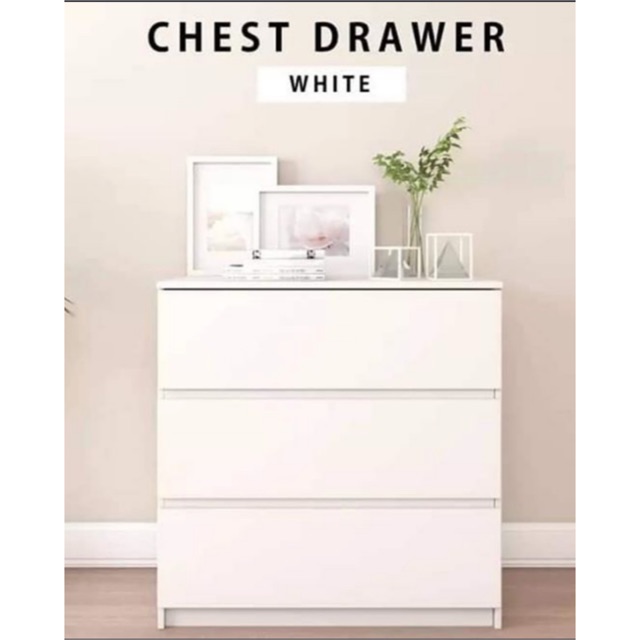 Chest Drawer 3 Tier Ala Ikea Shopee Malaysia