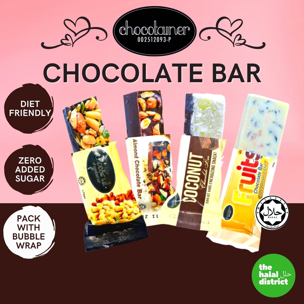 Buy Chocotainer Chocolate Bar Coklat Kacang Coklat Diet Rendah Kalori Energy Bar Loose Pcs Seetracker Malaysia