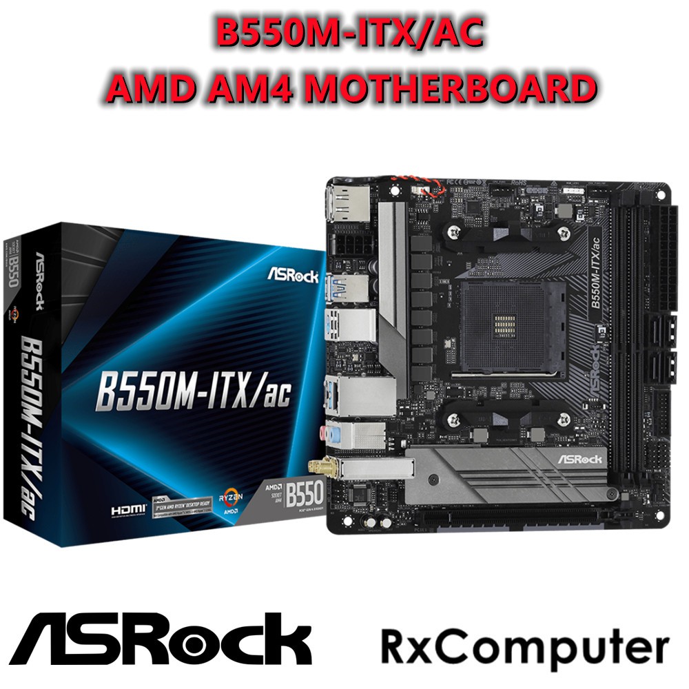 ASROCK B550M-ITX/AC AMD AM4 MINI ITX MOTHERBOARD | Shopee Malaysia