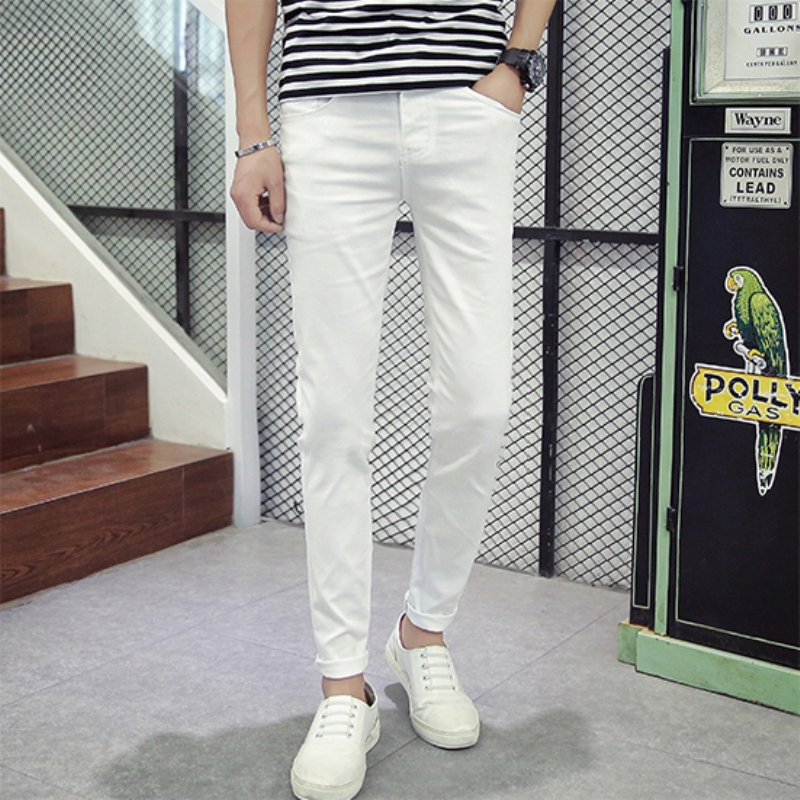 white denim trousers mens