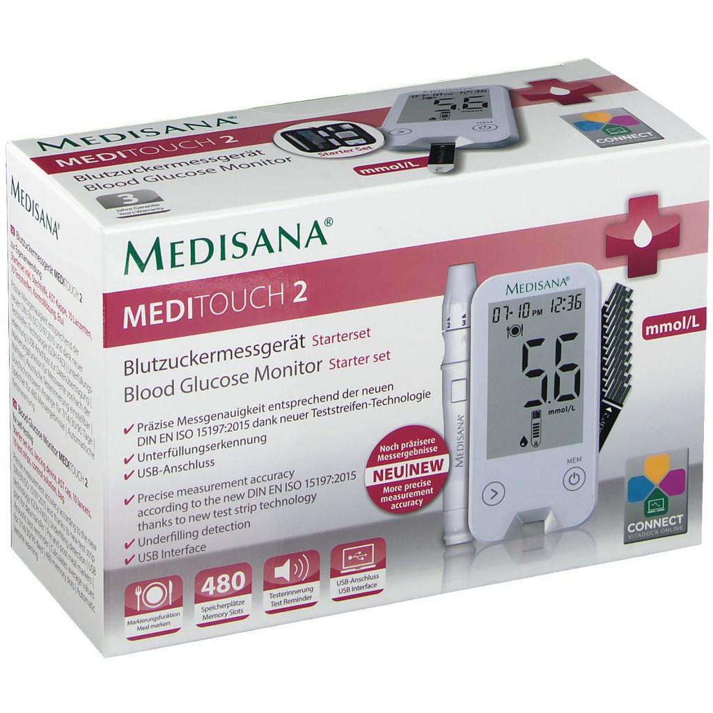 The Stranger Orthodox Mediate Medisana Meditouch 2 Connect Blood Glucose Monitor Starter Kit (3 Years  Warranty) | Shopee Malaysia