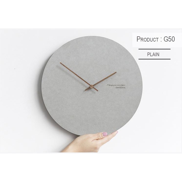 29cm Round Nordic Decorative Grey Wall Clock Modern  Design 