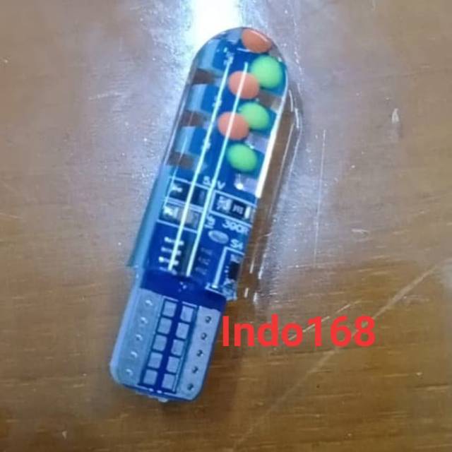 PAIR (2 pcs) (INDO 168) T10 12Senja New Rainbow Colorful Light-UpVOLT