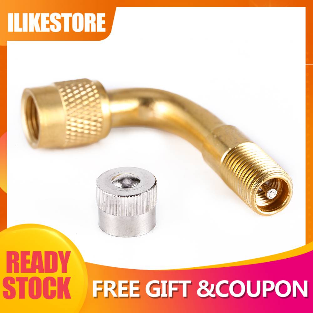 1x Air Tyre Valve Extension 90 Degree AdaptorAuto Truck Motorcycle Car