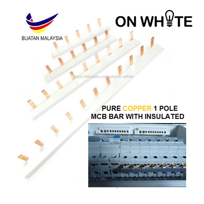 MCB COPPER BUSBAR with insulated 1 Pole / Single Pole( Loose Cut ) MCB