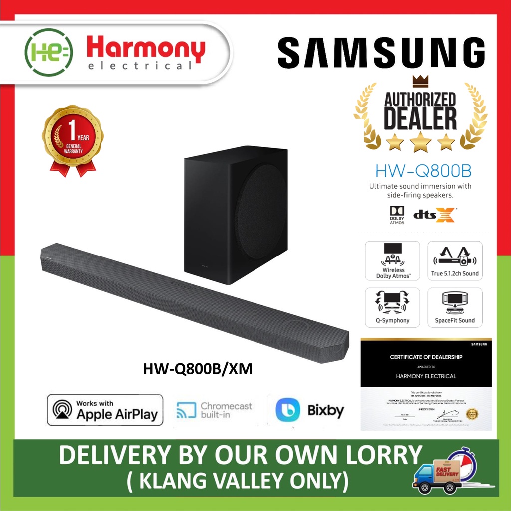 SAMSUNG HWQ800B/XM Q800B Soundbar with Wireless Dolby Atmos (Self Collect / Delivered By Seller