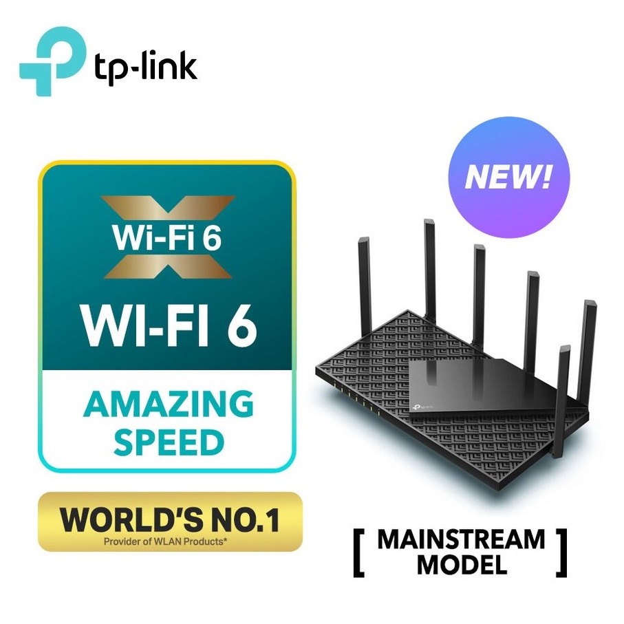 TPLink Archer AX72 AX5400 DualBand Mesh Gigabit WiFi 6 Router For