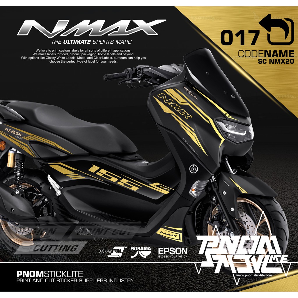 Cutting Sticker Striping Nmax  2022 Sc Nmx20 P017 Shopee 