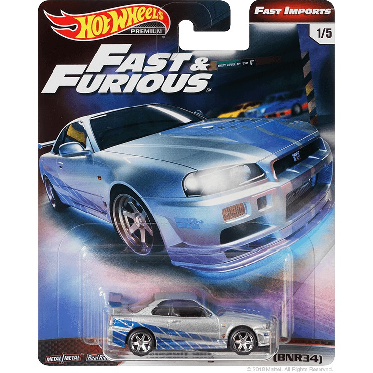 hot wheels nissan skyline gtr r34 2 fast 2 furious