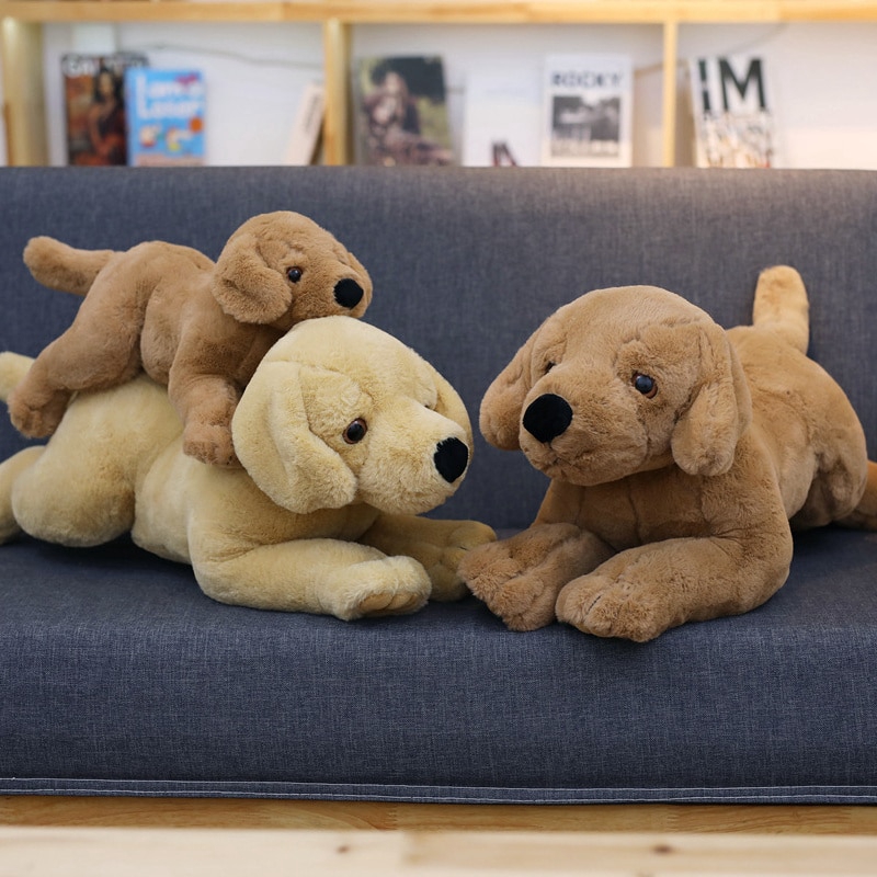 Plush Dog Stuffed Animals Labrador Retriever Puppy Doll Pillow Birthday Gift Toy