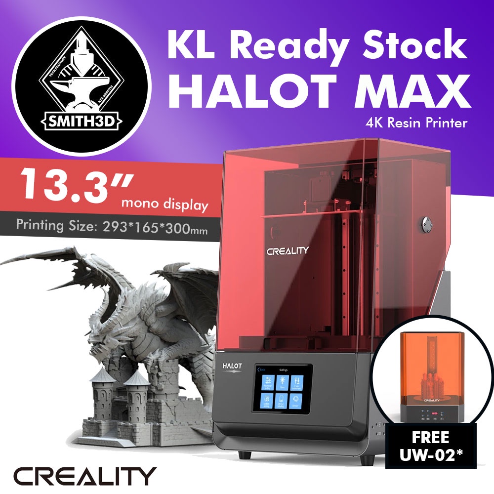 Creality HALOT-Max: CL-133 Industrial Resin 3D Printer 13.3Inch 4K Monochrome Screen Halot Max