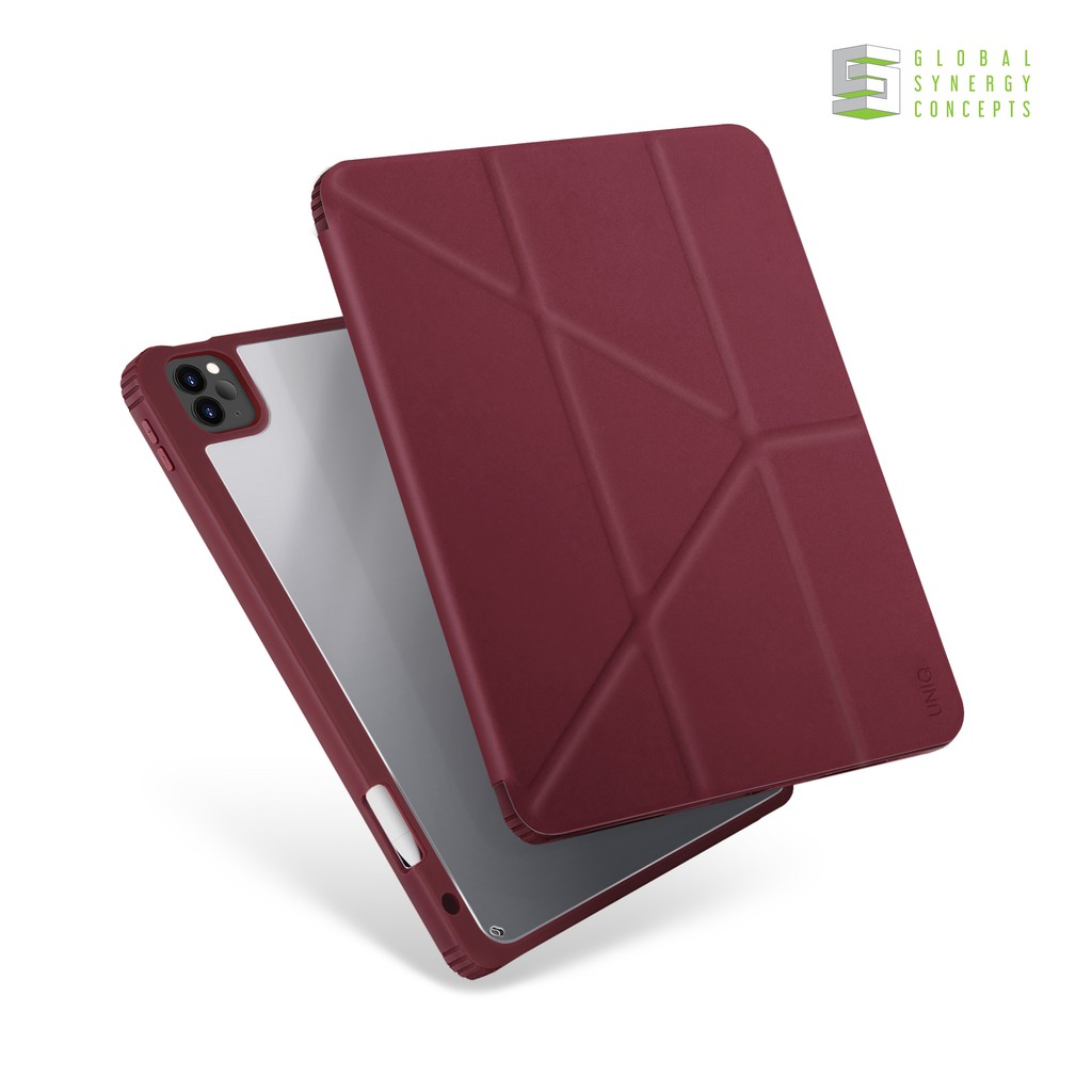 Uniq iPad Pro 11 2021 Case Moven Antimicrobial - Grey Maroon