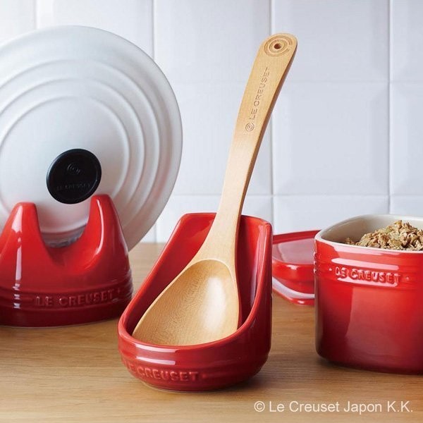 Ceramic Spoon Holder - Red - Blue from Apollo Box