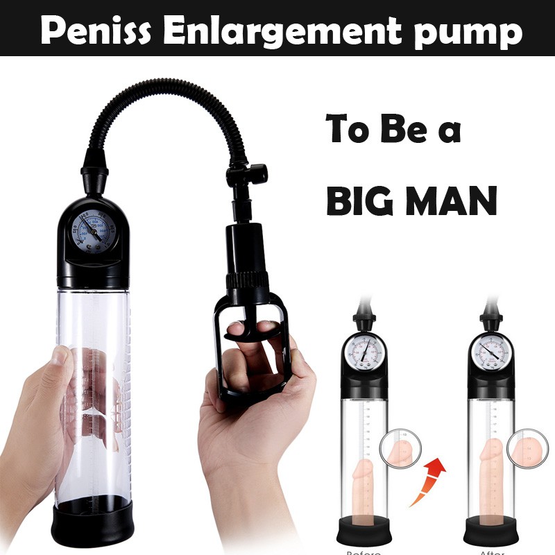 Male Manual Vacuum Penis Pump Air Enlarger Extender Pump With