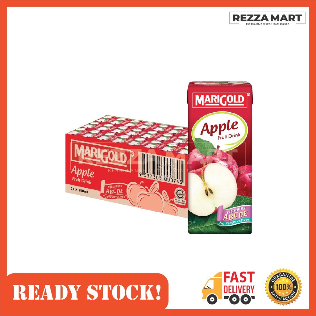 [CARTON] MARIGOLD JUS MINUMAN EPAL / APPLE (4 X 6 X 250ML) | Shopee ...