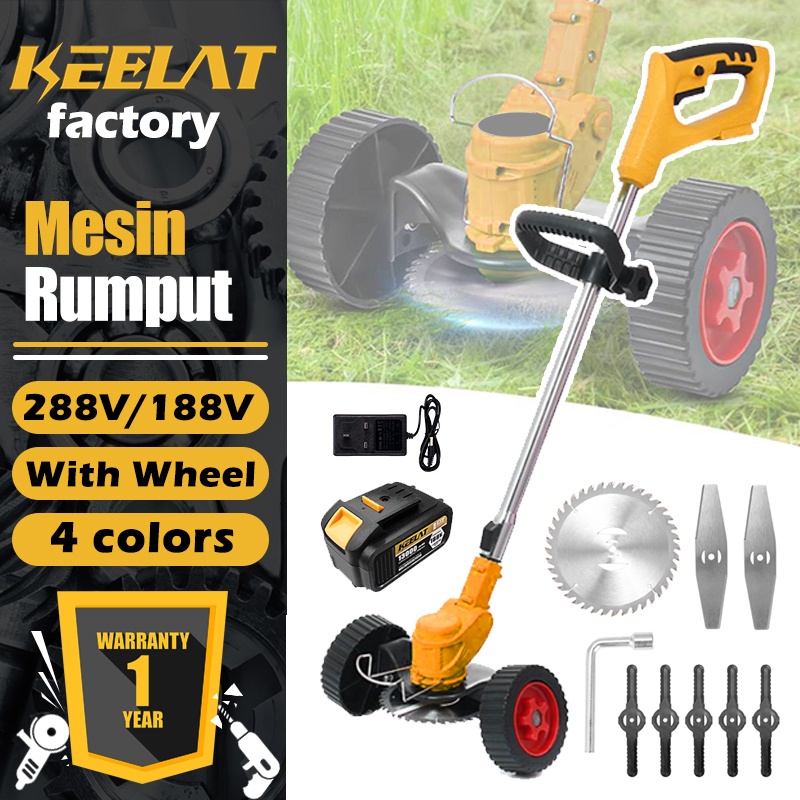 Keelat 388v 288v Mesin Rumput Bateri Cordless Electric Lawn Mower