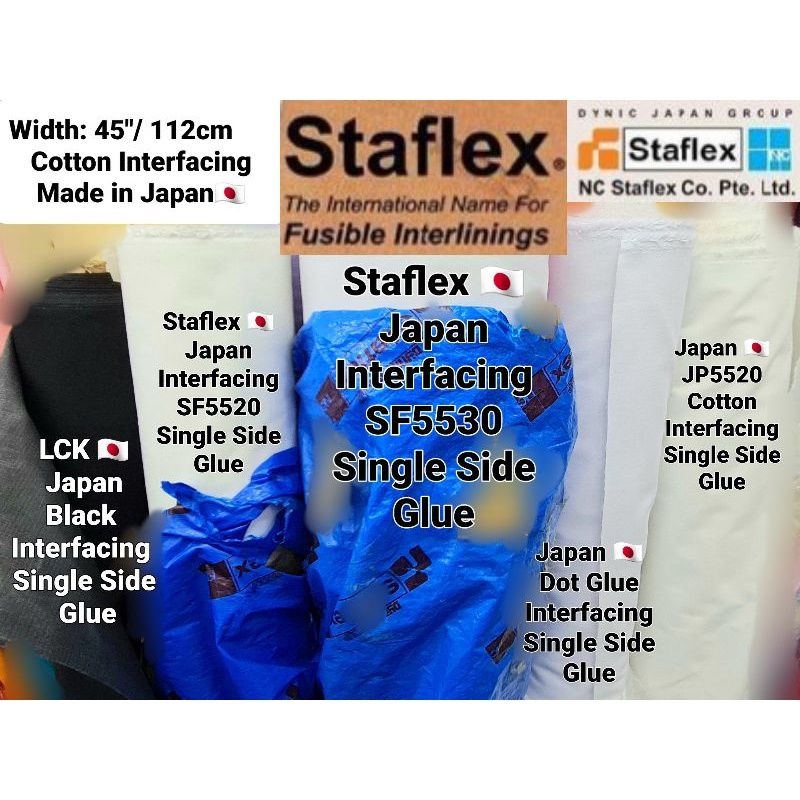 Staflex Fusible Interlining/Interfacing Japan,Top quality, 100Cotton