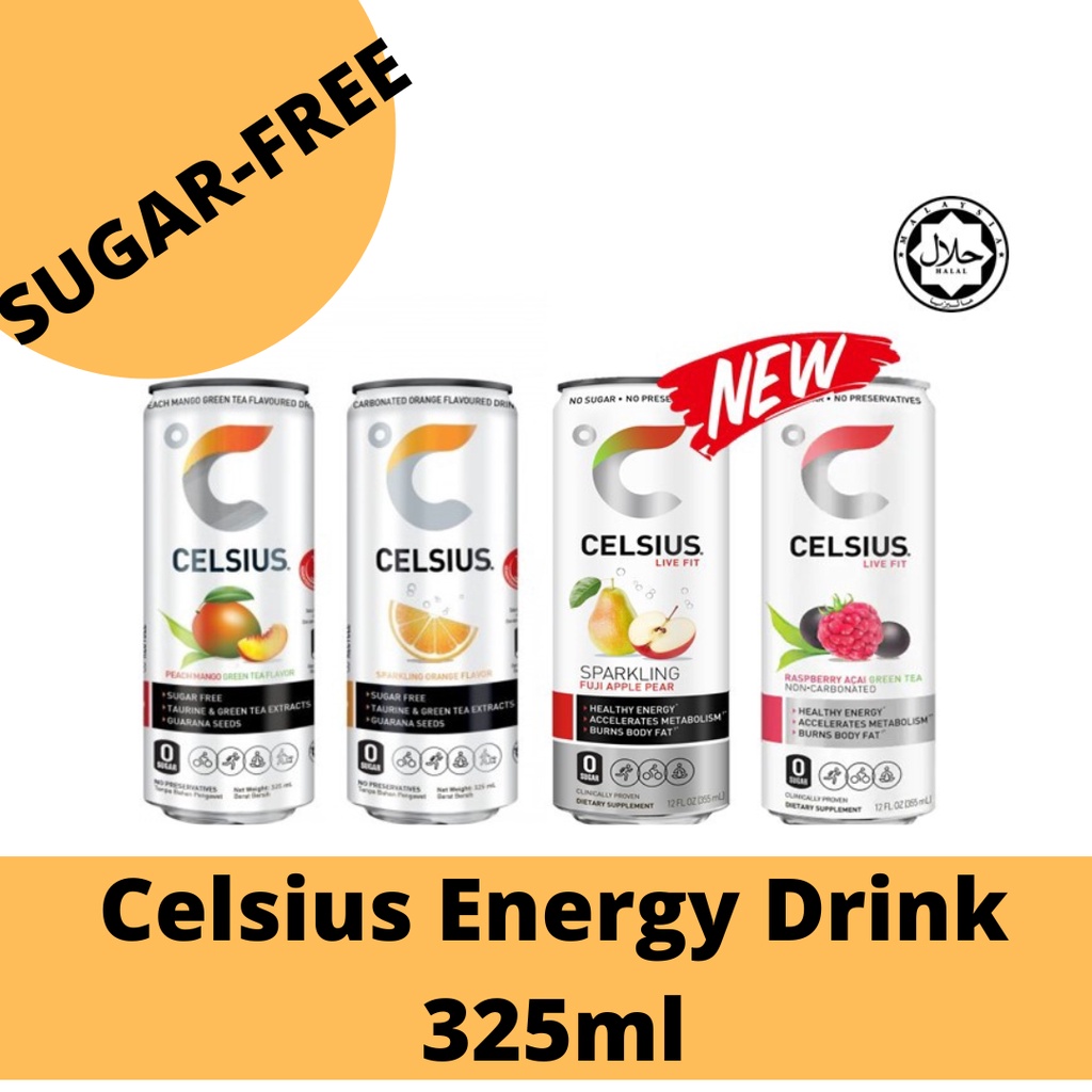 Celsius Energy Drink 325ml 24 can / fitness / healthy / no sugar