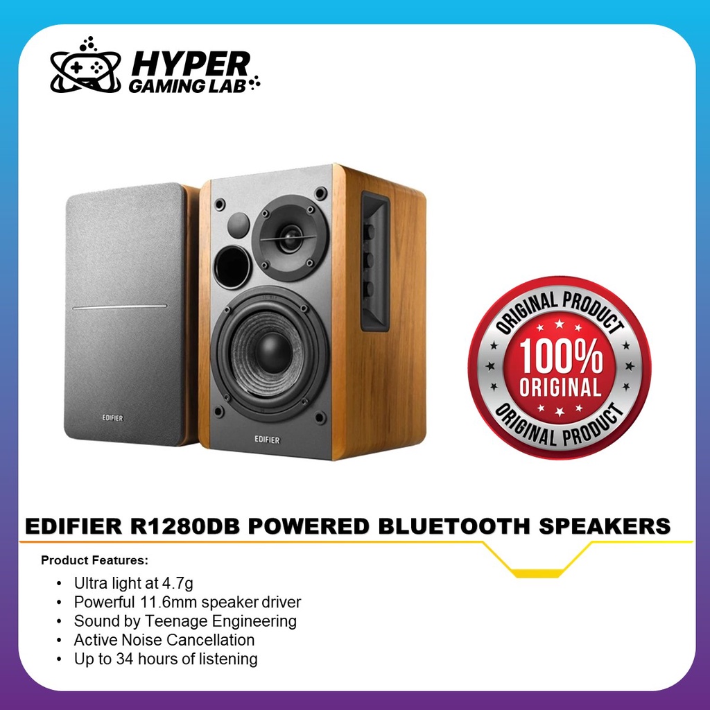 EDIFIER R1280DB BLUETOOTH POWERED BOOKSHELF SPEAKER WITH STUDIO QUALITY