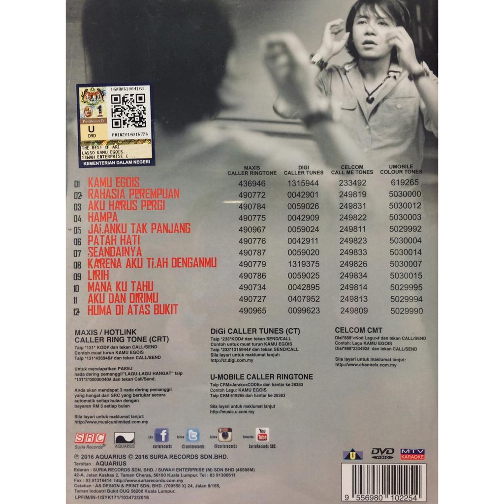 Ari Lasso Kamu Egois Vol 1 Dvd Karaoke Shopee Malaysia This song is by ari lasso and appears on the album selalu ada (2006). shopee