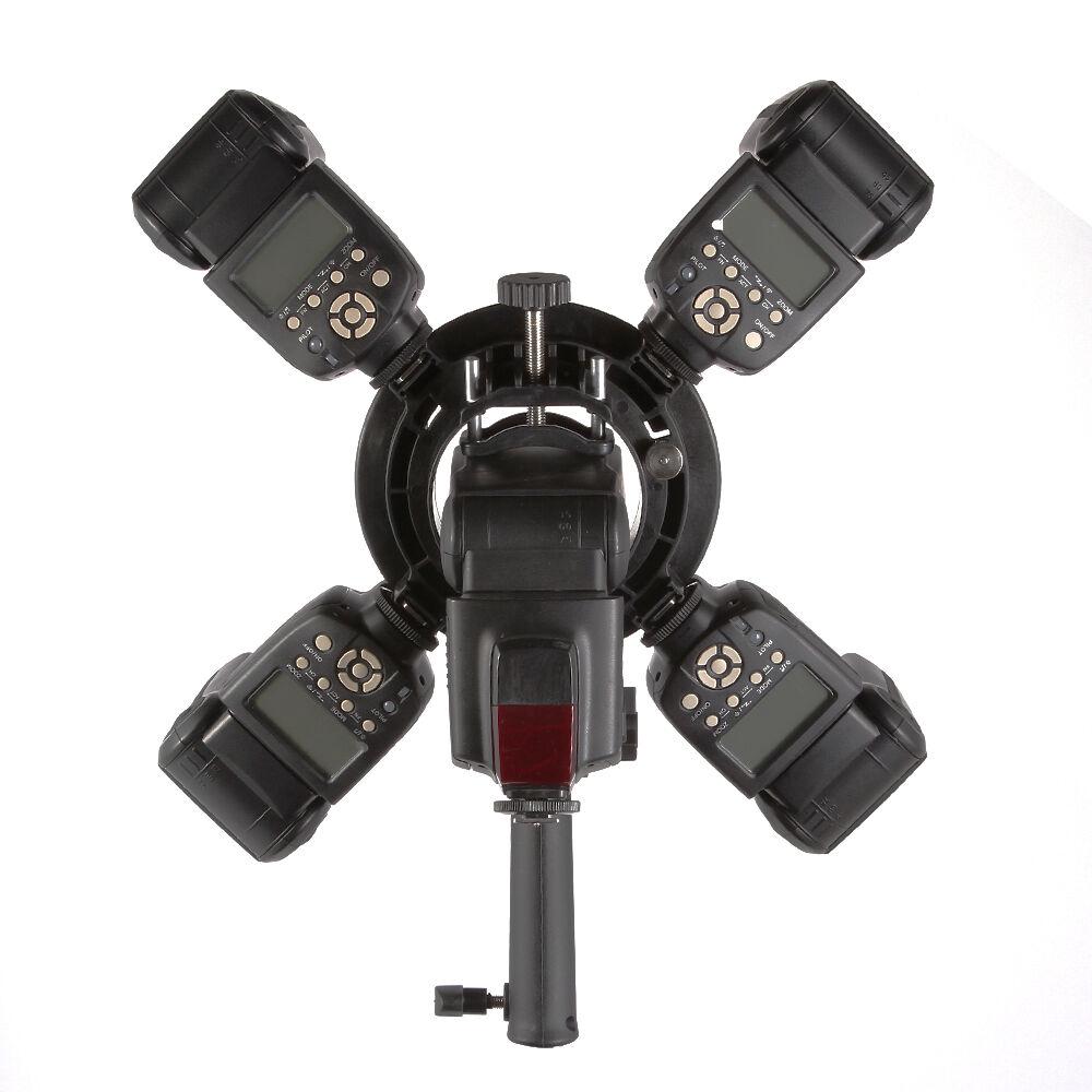 S Type Bowens Mount Flash Holder Bracket Head Hand Grip for Speedlite