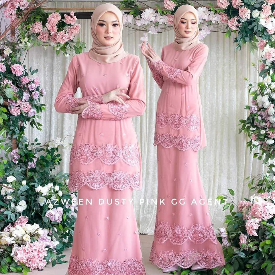 S M L Azween kurung lace nikah tunang annual dinner baju pengantin S M L Azween kurung lace nikah tunang annual dinner baju pengantin