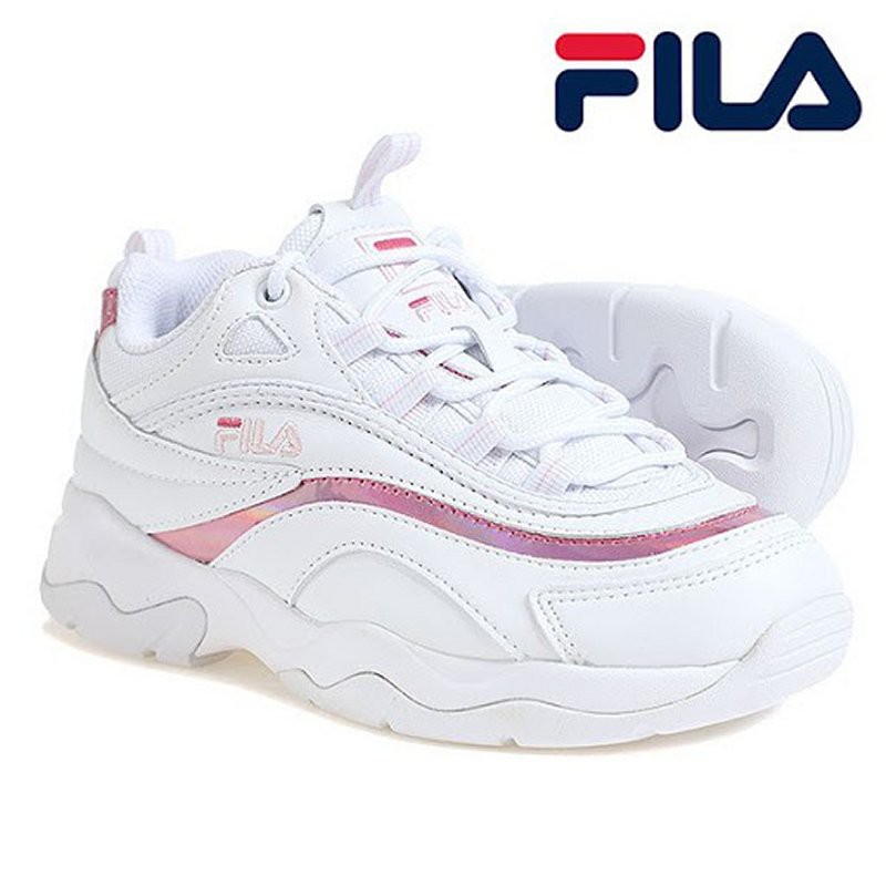 shiny fila shoes