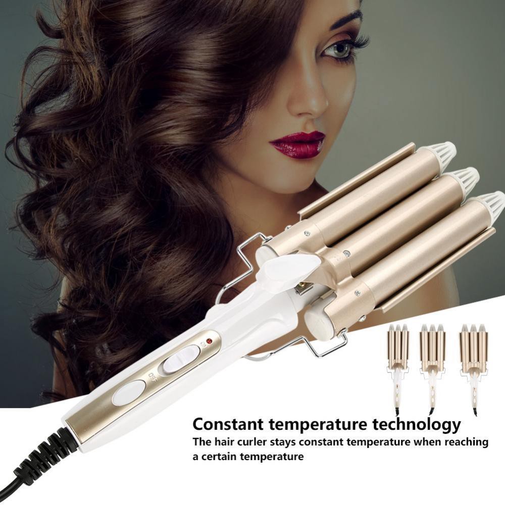 3 Barrel Triple Barrel Ceramic Hair Curling Iron Deep Waver Curler