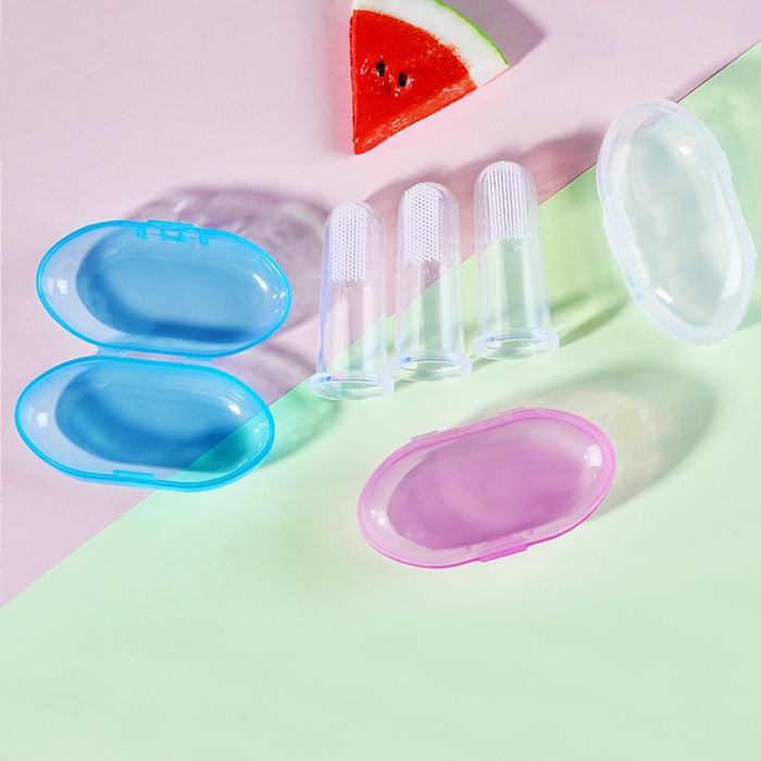 Baby Silicone Finger Toothbrush With Casing (BSS057)