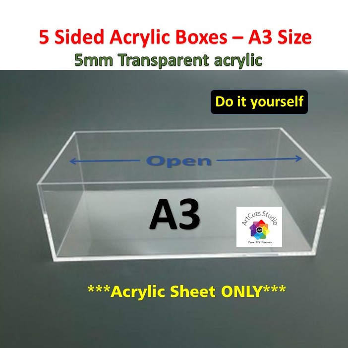 5mm DIY Acrylic sheet Boxes/Storage box/Display box/Cover/Tray (5