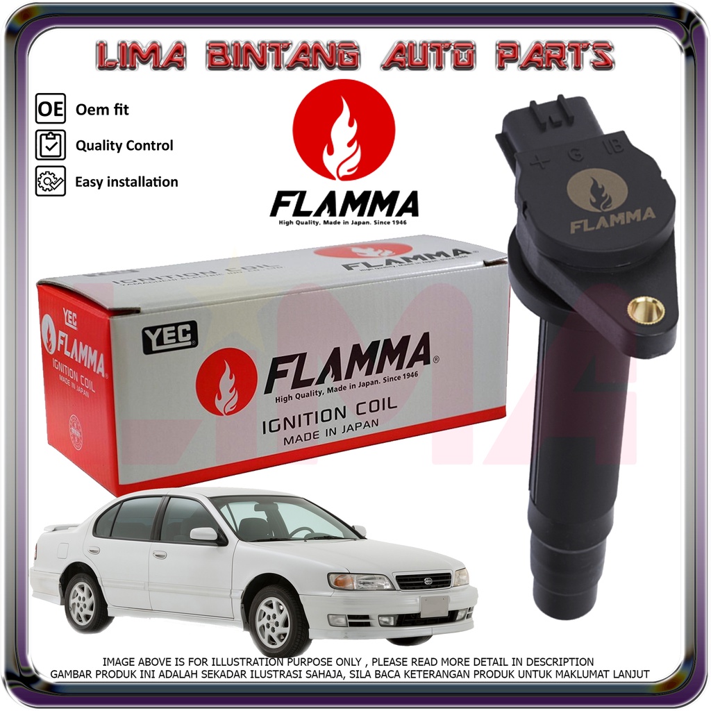 Nissan Cefiro A32 , A33 Ignition Coils , Plug Coil YEC Flamma *Original