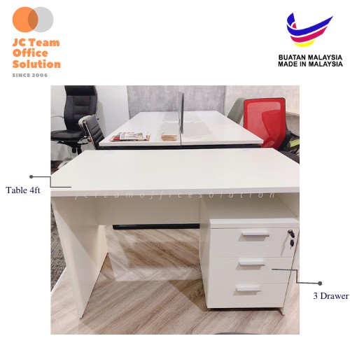 4ft 5ft 6ft Office Writing Table Mobile Pedestal åŠžå…¬æ¡Œå­ å·¥ä½œå° Shopee Malaysia