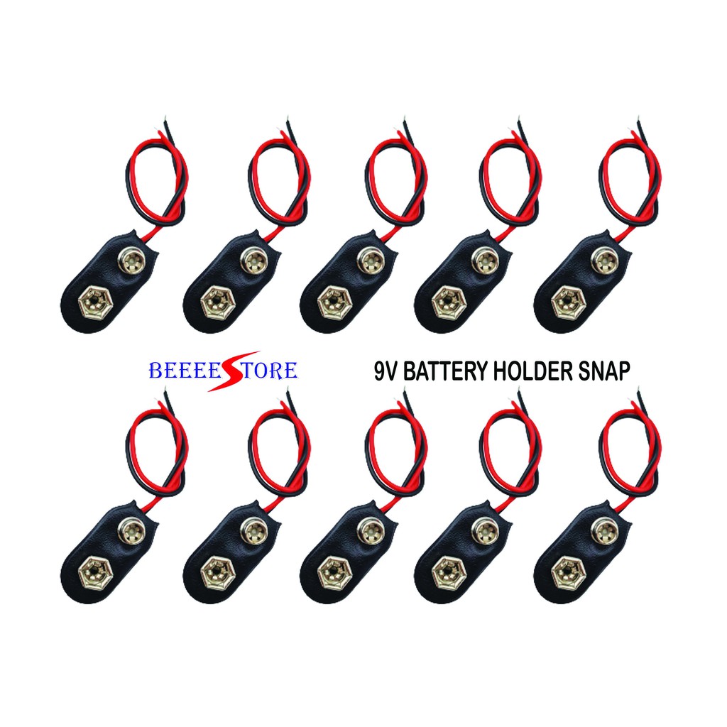 9V BATTERY HOLDER SNAP Battery Holder with Wire Lead ONLY Shopee Malaysia