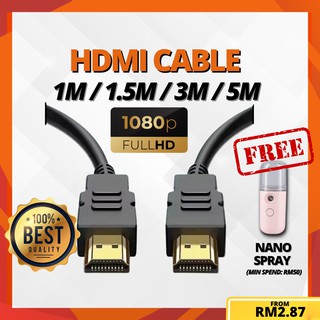[READYSTOCK] BeliMyTv HighSpeed HDMI Cable FullHD1080P TV,PC,PS4/3XBOX HDMI Cable 1080p HDMI Connector HDMI Wire