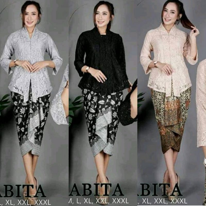 Kebaya lilit Skirt/Short-Sleeved kebaya/Brocade / lilit Skirt set/batik ...
