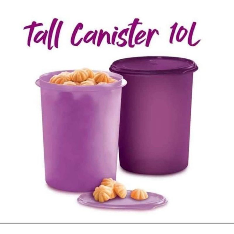 TUPPERWARE Tall Canister 10 Liter | Bekas Keropok Kerepek | Jumbo Canister