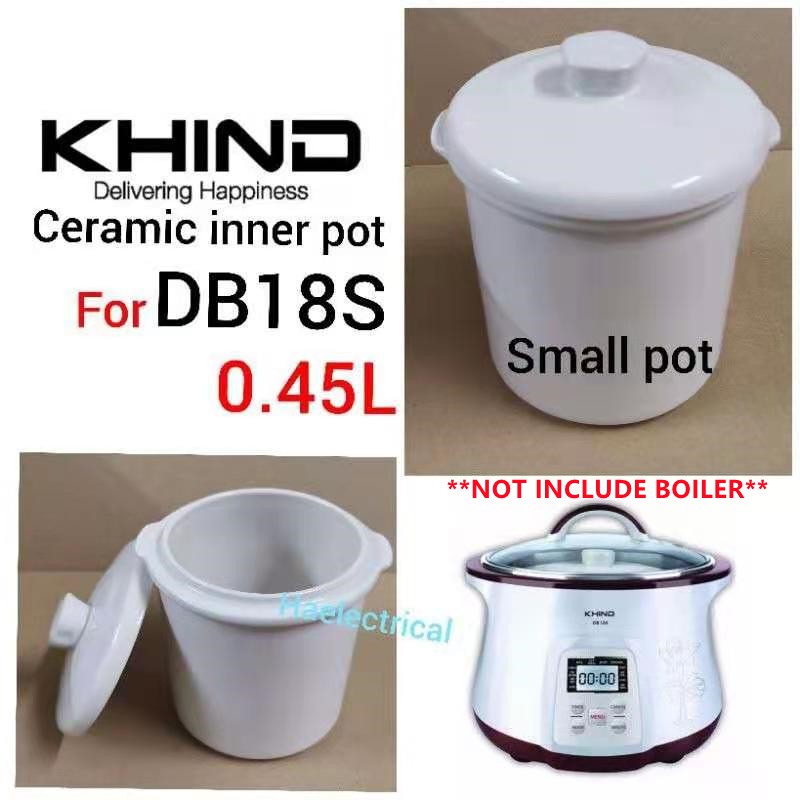 KHIND Double Boiler Ceramic Inner Pot & Lid  DB18S (0.45L)