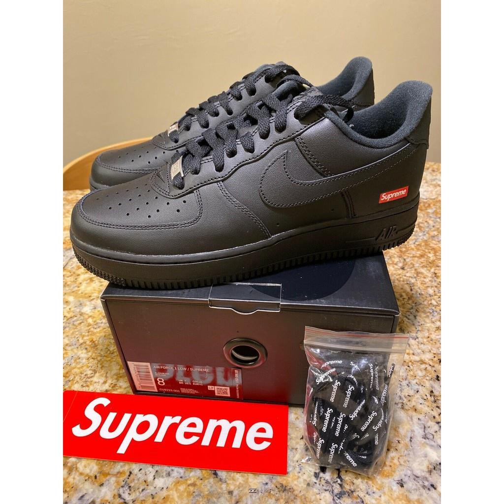 supreme nike air force 1 low black