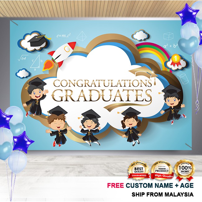 School Banner / Sekolah Backdrop - Graduate / Graduasi Apresiasi ...