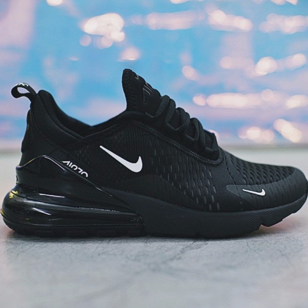 Nike Air Max 270 Shoes Men Airmax 27C Running Sneaker Flyknit Cushion Full  Black | Shopee Malaysia