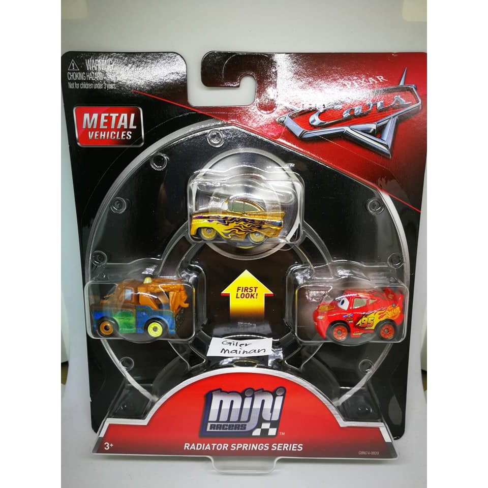 disney cars mini racers 3 pack
