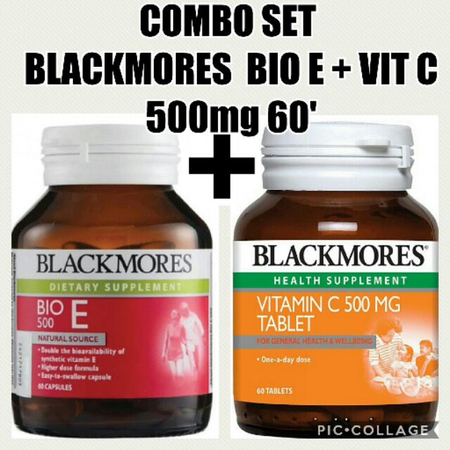 Combo Set Blackmores Vitamin C 500 60 Blackmores Bio E500 60 Shopee Malaysia