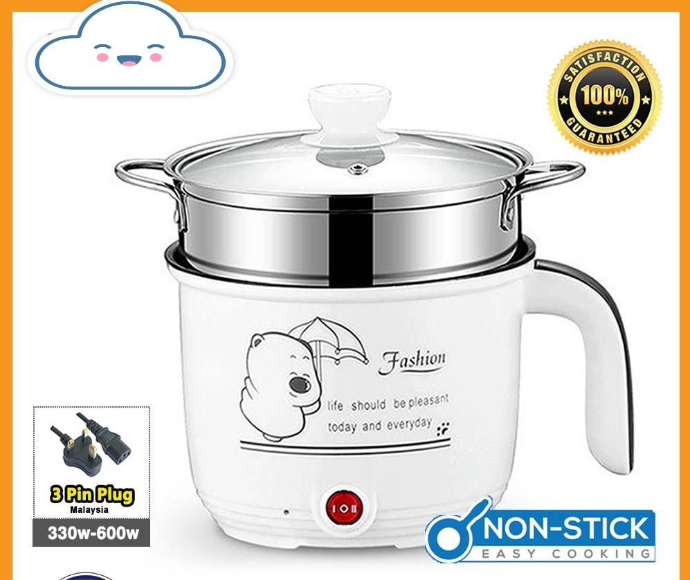 Multifunctional Non-Stick Electric Mini Cooker Cooking Pot Stainless Steel Steam Periuk Nasi Pelbagai Fungsi Kukus Nasi