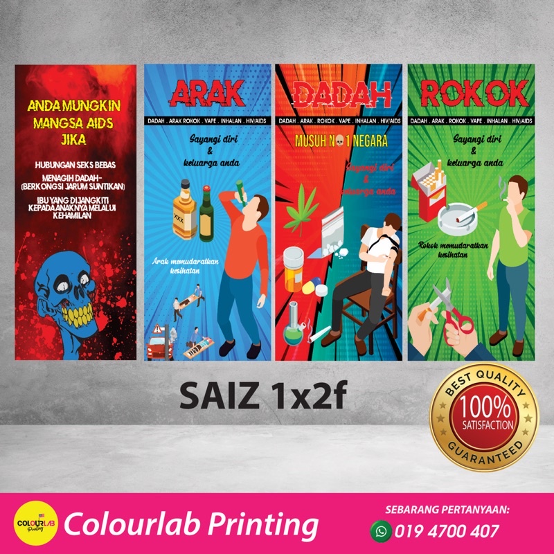 Set Banner PPDa (Pendidikan Pencegahan Dadah) | Shopee Malaysia