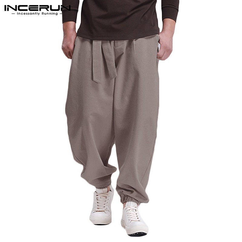 INCERUN Men's Loose Drawstring 